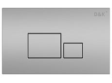 Кнопка смыва D&K Quadro DB1519002 хром матовый