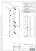 Шкаф пенал Creto Amelia 35 см антрацит/белый