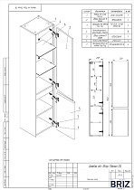 Шкаф пенал Creto Amelia 35 см антрацит/белый