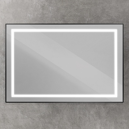 Зеркало BelBagno SPC-KRAFT-1200-800-SENS-NERO 120x80 см сенсорный выключатель, черный