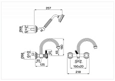 Смеситель для ванны Bugnatese Olimp OLIMP-VD-03/24-M золото