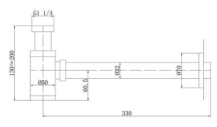 Сифон для раковины Abber AF0030G матовое золото