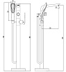 Смеситель напольный Lemark Melange LM4944CW хром/белый