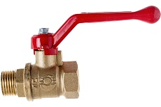 Шаровой для воды Valfex 1/2&quot; ВР/НР ручка-рычаг, латунный 11Б27фт1М VF.215.LR1.012.Bir