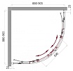 Душевой уголок BelBagno Sela SELA-R-2-90-Ch-Cr 90x90 текстурированный