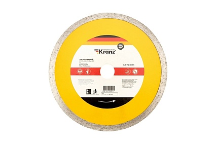 Диск алмазный отрезной сплошной (200x25.4/22.2x2x10 мм) Kranz KR-90-0114