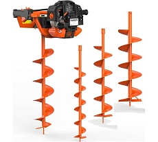 Мотобур Fuxtec с комплектом шнеков и окном контроля уровня масла в редукторе FX-EB152