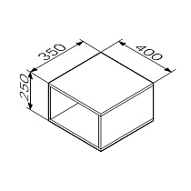 Ниша для хранения Am.Pm Func M8FOH0401WG 40x25 см, белый глянец