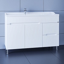 Мебель для ванной Санта Лондон 120 см, напольная (рак.Сириус 120), белый