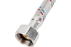 Подводка для воды СТМ сталь, 1/2&quot;, гайка-штуцер, 50 cм CWFHM050