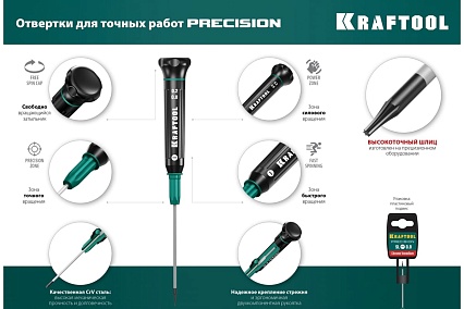 Отвертка для точных работ Kraftool Precision SL 1.5, 25681-1.5
