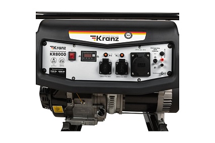 Бензиновый генератор Kranz KR8000 8 кВт, 230 В, 25 л, ручной старт KR-16-1137