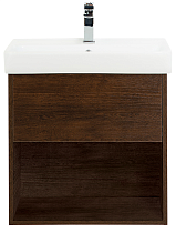 Тумба с раковиной BelBagno Neon 60 см, 1 ящик, Rovere Scuro