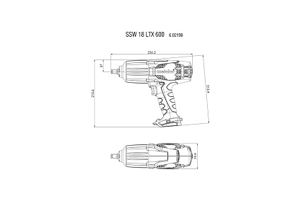Аккумуляторный ударный гайковерт Metabo SSW 18 LTX 600 602198650