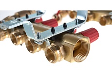 Комплект коллекторов Danfoss FHF-4 set с кронштейнами и воздухоотводчиками 4 контура 088U0704