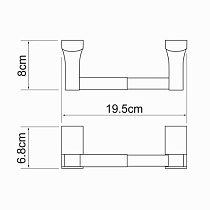 Держатель туалетной бумаги WasserKRAFT Leine K-5022