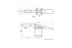 Механический зажим с горизонтальной ручкой, усилие 227кг WOODWORK GH-225-DHB