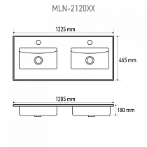 Раковина Melana MLN-2120XX 122 см