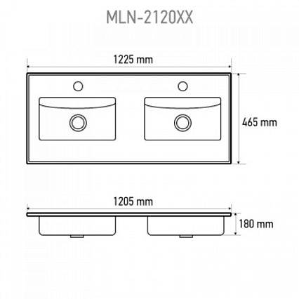 Раковина Melana MLN-2120XX 122 см