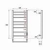 Полотенцесушитель электрический Point PN10848W П8 40x80 диммер справа, белый