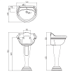 Раковина Migliore Milady 52 см ML.MLD-25.752.D3.BR, декор винтаж