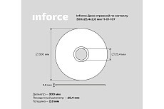 Диск отрезной по металлу (300х25х2.8 мм) Inforce 11-01-107