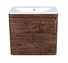 Тумба с раковиной Style Line Атлантика 70 см подвесная, старое дерево