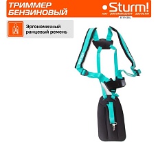 Бензотриммер 43 см3, диск/леска Sturm BT9143BL