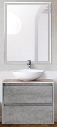 Тумба со столешницей BelBagno Kraft 70 см Cemento Grigio