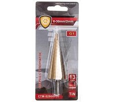 Сверло ступенчатое для цветных металлов G1 6-30 мм Strong СTМ-52906030