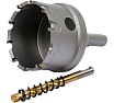 Коронка твердосплавная с центрирующим сверлом по металлу 51 мм Vertextools 1819-51