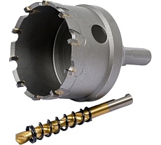 Коронка твердосплавная с центрирующим сверлом по металлу 51 мм Vertextools 1819-51