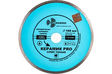 Диск алмазный отрезной супер тонкий сплошной Керамик PRO (180х25.4 мм) TRIO-DIAMOND 370182