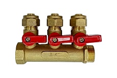 Коллектор для м/п труб 3/4x3/4x16x3 вых с кранами PROFLINE УТ-00036225