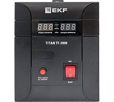 Электронный модернизированный стабилизатор напряжения EKF TITAN -ТF-2000 напольного исполнения stab-TF-2000