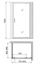 Душевой уголок Gemy Sunny Bay S28150-A100 80x100