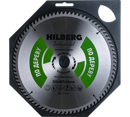 Диск пильный Industrial Дерево (300x30 мм; 80Т) Hilberg HW302