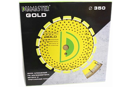 Диск алмазный сегментный по железобетону turbo GOLDEN TYPE (350х25.4х3.2х12 мм; 24Z) Diamaster 121.000.7005
