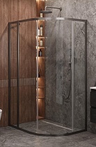 Душевой уголок Cezares MOLVENO-RH-1-110/90-C-GM-IV 110x90 прозрачный, оружейная сталь