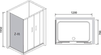 Душевой уголок RGW Passage PA-41 120x70 хром, прозрачное