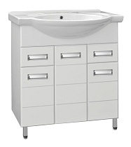 Тумба с раковиной Style Line Ирис 75 см белый