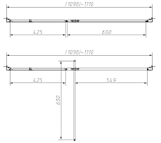 Душевая дверь Vincea Slim-N VDP-4SN110CL 110x195 хром, прозрачная