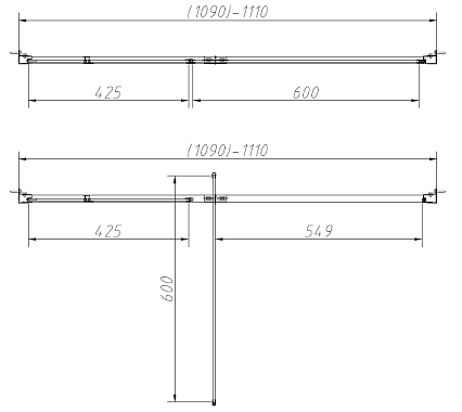 Душевая дверь Vincea Slim-N VDP-4SN110CL 110x195 хром, прозрачная