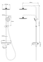 Душевая стойка WeltWasser DP 1020 BL черный