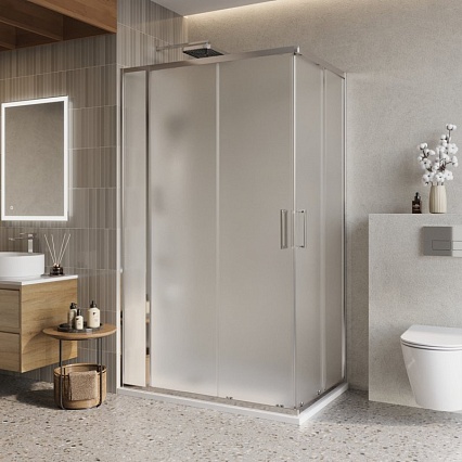 Душевой уголок BelBagno LUCE-AH-21-110/90-P-Cr 110x90 рифленый, хром