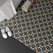 Керамогранит DNA Tiles Sync Clover Green 15x15 см, 125639