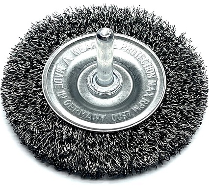 Щетка дисковая гофрированная Lessmann Д75x10, STA 0.20 мм, хвостовик 6мм 410132
