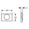 Кнопка смыва Geberit Delta10 115.108.00.1 сталь