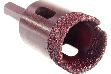 Коронка алмазная вакуумная по камню D28-10W-35L-Ш8 (28х35 мм; хвостовик HEX8 мм) Messer 06-36-028