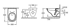 Подвесной унитаз Villeroy&Boch O.Novo 56601001